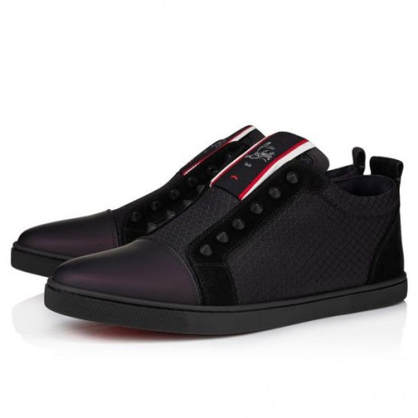 Christian Louboutin F. A. V Fique En Vontade Sneakers Kalv Læder Sort Christian Louboutin Sko