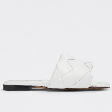 Bottega Veneta Lido Dias Hvid Intreccio Lammeskind Bottega Veneta Dias