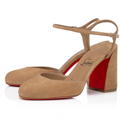 Christian Louboutin Jane Pumpe 55mm Veau Velour Brun Christian Louboutin Sko