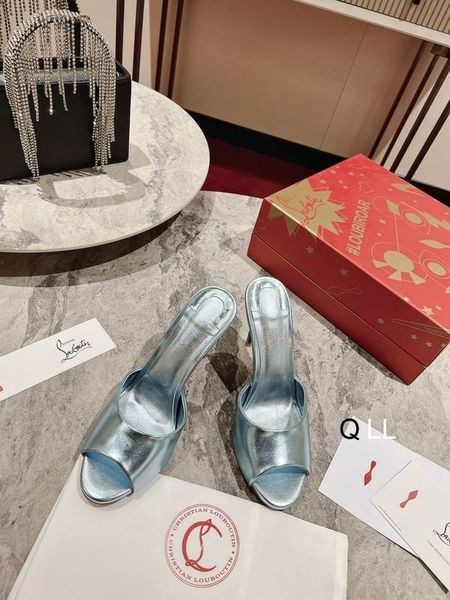 Christian Louboutin Mig Dolly 100mm Sandaler Metallisk Læder Bermuda