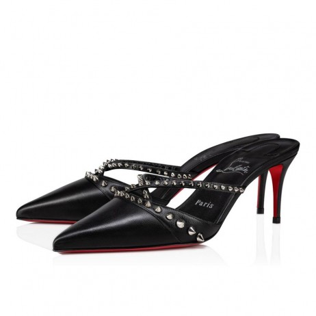 Christian Louboutin Tatoosh Pigge Muldyr Pumpe 70 mm Kidskin Læder Sort