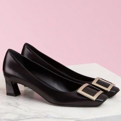 Roger Vivier Belle Vivier 45mm Pumper Sort Kalveskind