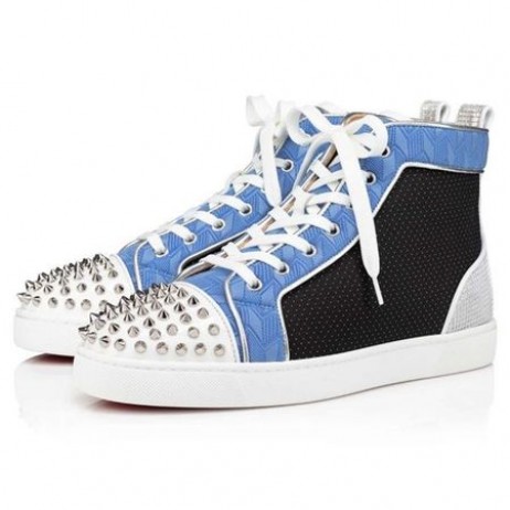 Christian Louboutin Høje-top Lou Pigge Orlato Version Multi Stof Sneaker