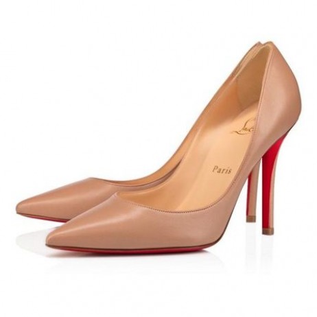 Christian Louboutin Pumper Apostrophy 100 mm Sort/lin Nude Nappa