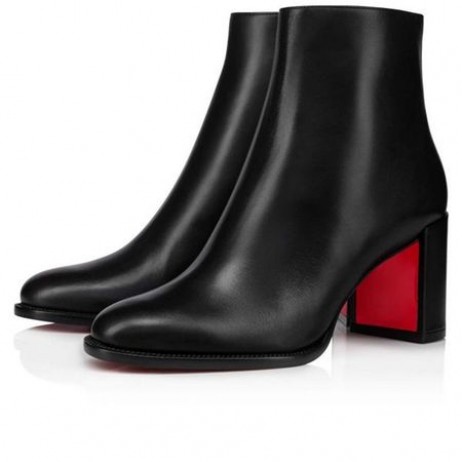Christian Louboutin Spikita Booty Adoxa 70 mm Sort Kalv Sko