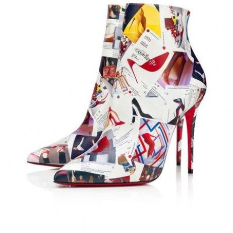 Christian Louboutin Spikita Booty, Så Kate 100 mm Multi/lin Multi Kalv