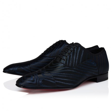 Christian Louboutin Greggo Oxfords Jacquard Ocean Navy