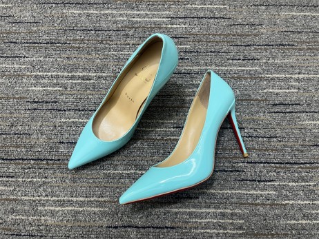 Christian Louboutin Kate Pumps 100mm Patent Leather Light Blue