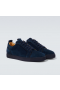 Christian Louboutin Sjov Louis Junior-Lavt-top Sneakers Veau Velour Navy Blå