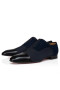 Christian Louboutin Greggo Oxfords Kalv Læder Smart Stof Og Veau Velour Sort CL Sko