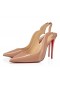 Christian Louboutin Hot Chick Slynge 100 Mm Slynge Tilbage Pumps Patent Læder Blush