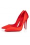 Christian Louboutin Iriza 100mm Pumper Crepe Satin Ole Rød