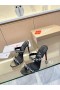 Christian Louboutin Bare Kæde 85mm Sandaler Sort Nappa Læder