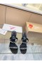 Christian Louboutin Bare Kæde 85mm Sandaler Sort Nappa Læder
