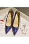 Christian Louboutin Kate Strass Forringe Pumper 100mm Blå Ruskind