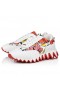 Christian Louboutin Loubishark Kvinde Sneakers Kalv Læder Shun Sudo Flower Print-Hvid