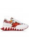 Christian Louboutin Loubishark Kvinde Sneakers Kalv Læder Shun Sudo Flower Print-Hvid