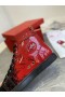 Christian Louboutin Louis Fladskærms Degraloubi High-top Mænd Sneaker Patent Læder Sort Rød
