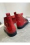 Christian Louboutin Louis Fladskærms Degraloubi High-top Mænd Sneaker Patent Læder Sort Rød