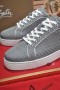 Christian Louboutin Louis Junior Orlato Sneakers Sort / Hvid Lærred Grå