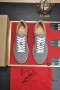 Christian Louboutin Louis Junior Orlato Sneakers Sort / Hvid Lærred Grå