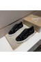 Christian Louboutin Louis Junior-Sneakers Low-top Srass Præget Veau Velour Sort