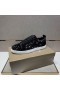 Christian Louboutin Louis Junior-Sneakers Low-top Srass Præget Veau Velour Sort