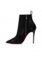 Christian Louboutin PerfoKate Booty 100mm Veau Velour Og Patent Kalv Læder Sort