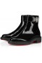 Christian Louboutin Urban Booty Lås Abrasivato Læder Sort