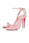 Christian Louboutin 100 mm Rosenrødt/lin Rosenrødt Patent Læder Sandal