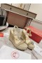Christian Louboutin Pyraclou 110 Mm Espadriller Glitter Læder Platine