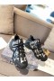 Dior-D-tilslutning Sorte Sneakers Teknisk Stof