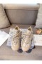 Dior-D-tilslutning Nude Sneakers Teknisk Stof