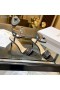 Dior Cvej Slagside Sandal 65mm Broderet Sort Bomuld