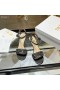 Dior Cvej Slagside Sandal 65mm Broderet Sort Bomuld