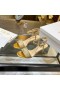 Dior Cvej Slagside Sandal 65mm Guld-Tone Broderet Bomuld