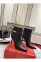 Christian Louboutin Lås, Så Kate Ankel Støvler 100mm Kalv Læder Sort