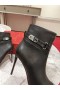 Christian Louboutin Lås, Så Kate Ankel Støvler 100mm Kalv Læder Sort