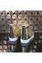 Christian Louboutin Louis Pigge High-top Sneakers Tekstur af Læder, Guld