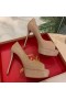 Christian Louboutin Nude Patent Fetish Peep 130mm Pumper CL Sko Butik