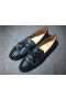 Christian Louboutin Rossini Spike Kvast Forskønnet Loafers Stof og Læder Camouflage