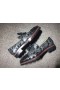 Christian Louboutin Rossini Spike Kvast Forskønnet Loafers Stof og Læder Camouflage