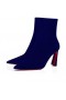 Christian Louboutin Condora Booty 85 Mm Lav Støvler Veau Velour Galactiqueen Christian Louboutin Sko