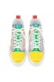 Christian Louboutin Sjov Louis High-top Sneakers Patent Læder Og Stof Glad Loubies Print Flerfarvet