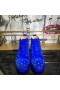 Christian Louboutin Galaxtitude High-top Sneakers med Ruskind CL Blå Sko