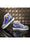 Christian Louboutin Louis Strass Pik Pik Version High-top Kvinder Sneakers Regnbuefarver Læder Multi