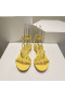 Christian Louboutin Mafaldina Flade Sandaler Patent Læder Gul