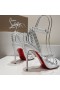 Christian Louboutin Mafaldina Spikes 100mm Sandaler Patent Læder Hvid