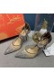Christian Louboutin Maia Labella 100mm Strass Pumper og Speccchio Læder Sølv