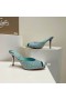 Christian Louboutin Mig Dolly Strass Pumper 100 mm Ruskind Strass Forskønnet Bermuda